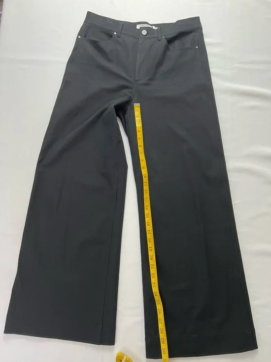 M.M. LaFleur Black Cotton & Elastane Blend High Rise Five Pocket Denim Pant - Picture 9 of 16